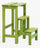 Tabouret Echelle 60x40x46 cm en Bois Vert Acide