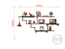 Sticker da Muro Home con Mensole 120x60 cm Plastica