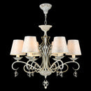 Lampadario Elegant in Metallo Monile Bianco con Oro