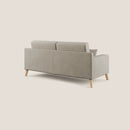 Divano 3 Posti 206x95x91 cm in Tessuto Panna
