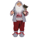 Pupazzo Babbo Natale H80 cm in Stoffa Rosso