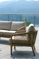 Set Salotto da Giardino in Alluminio Divano 2 Poltrone e Tavolino Vorghini Lipsia