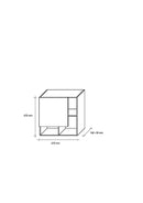 Mobile Sospeso Quadrato da Salotto in Melaminico 47,5x18x47,5cm TFT Bali Piombo