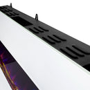 Camino Elettrico da Parete 55x128x14 cm Effetto Fiamma 1500W Madrid Led Bianco