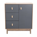 Mobiletto Joris 80x39x90 h cm in Legno Grigio