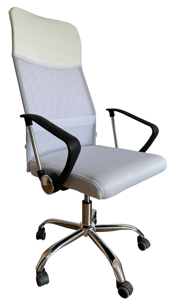 prezzo Chaise de bureau de direction en tissu blanc