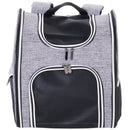 Trasportino Zaino per Cani e Gatti 35x25x45 cm  Grigio