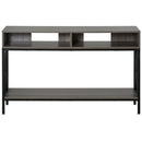 Tavolo Consolle per Ingresso 3 Ripiani 120x23,5x75 cm  Grigio e Nero