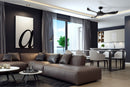 Ventilatore da Soffitto con 3 Pale in Abs Ø132 cm 5 Velocità Martec Scorpion Nero