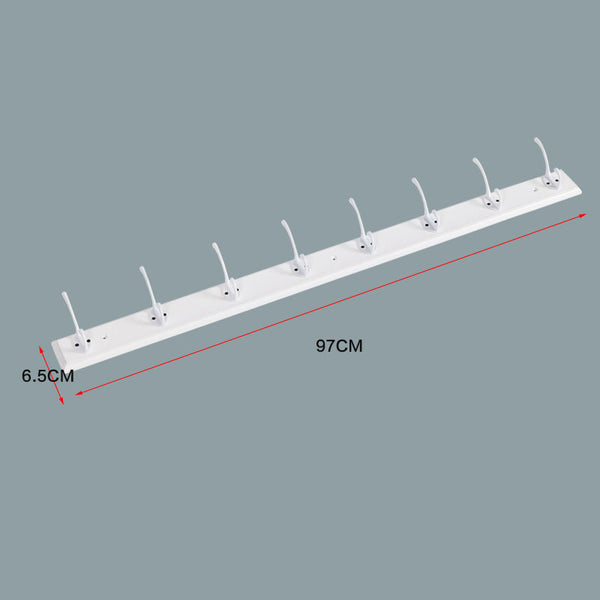 Portemanteau mural avec 8 crochets 97x6,5 cm en Bambou Blanc online