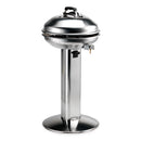 Barbecue a Gas con Cover Ompagrill Alueco 4780 Inox con Piastra in Alluminio Teflonato Ø47 cm Alimentazione GPL e Metano Gamba a Colonna in Acciaio Inox      