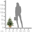 Mini Albero di Natale Artificiale H80 cm Abete innev.con Pigne 115 Tips Verde