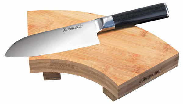 online Service à sushi avec couteau Santoku et planche à découper en bambou Alexander