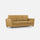 Canapé 3 places Yasel 212x85x85 cm en tissu ocre