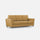 Canapé 3 places Yasel 212x85x85 cm en tissu ocre