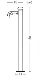 Fontana da Giardino con Rubinetto Belfer 42/SR Tortora