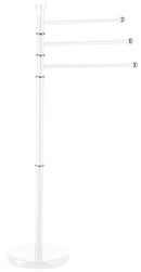 Portasciugamani a Piantana 3 Bracci 22x22x85,8 cm in Acciaio Fadi Bianco