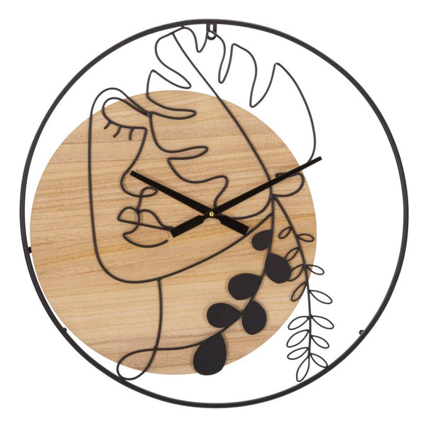 Orologio da Muro Elegant 60x2x60 cm in Ferro e MDF Nero e Marrone online