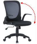 Sedia Poltrona Operativa da Ufficio in Tessuto Tosini Jackson Nera