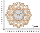 Orologio da Muro Carving Ø 60x4,5 cm in Rattan