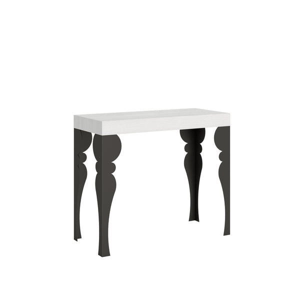 Consolle Allungabile 90-196x40x77 cm in Nobilitato Bianco sconto