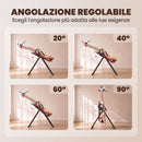Tavola per Inversione Pieghevole 114x79x153 cm con Cintura di Sicurezza e Braccioli in Acciaio Rosso      