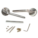 Maniglie Sydney per Porta da Interno con Rosetta Ø50 mm Alluminio e Zama Nickel Satinato Emuca