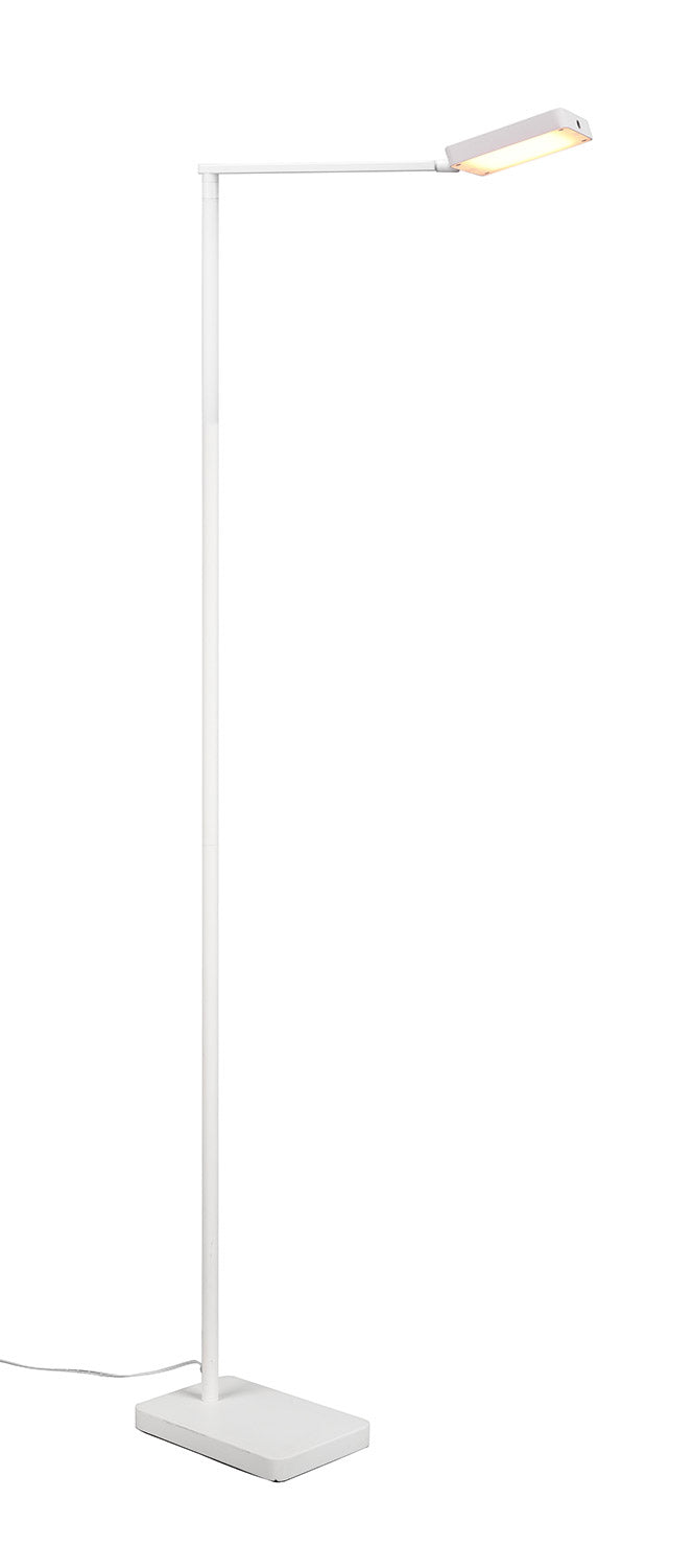 Piantana da Interno a LED in Metallo Bianco Opaco