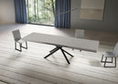 Tavolo Allungabile 180/440x90 cm Niket Cashmere Gambe Antracite      