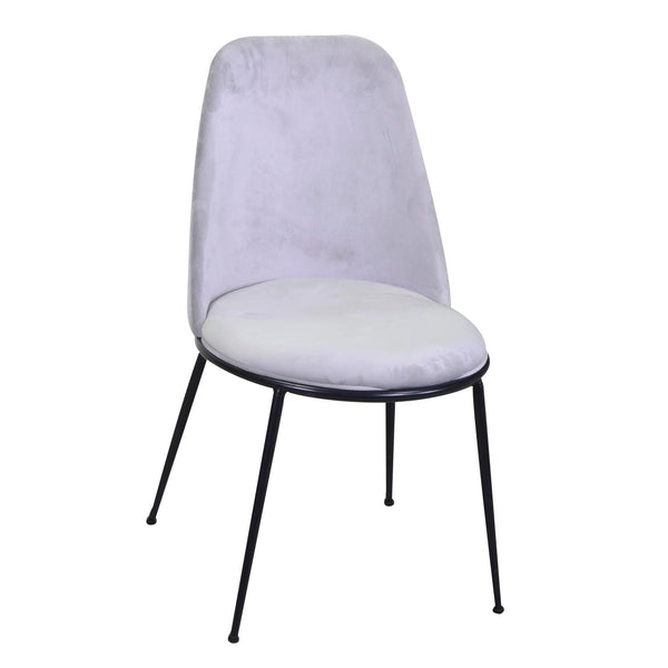 Chaise Kiev 49x56xh44/85 cm en tissu velours gris/noir prezzo