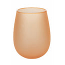 Set 6 Bicchieri Acqua Effetto Frosted Happy Hour Sunset in Vetro VdE Tivoli 1996 Rosso