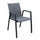 Fauteuil empilable Djerba 55,5x60x83 h cm en aluminium anthracite