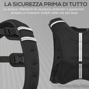 Giubbotto Zavorrato 8 kg Traspirante con Tasca Portaoggetti e Spallacci 40x35 cm in tessuto Oxford Nero