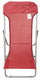 Chaise longue pliante en acier et textilène rouge