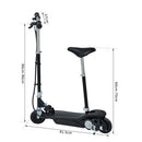 Monopattino Elettrico per Bambini 120W Pieghevole con Sedile Nero 