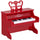Mini Piano Jouet pour Enfants 25 Touches en ABS Rouge