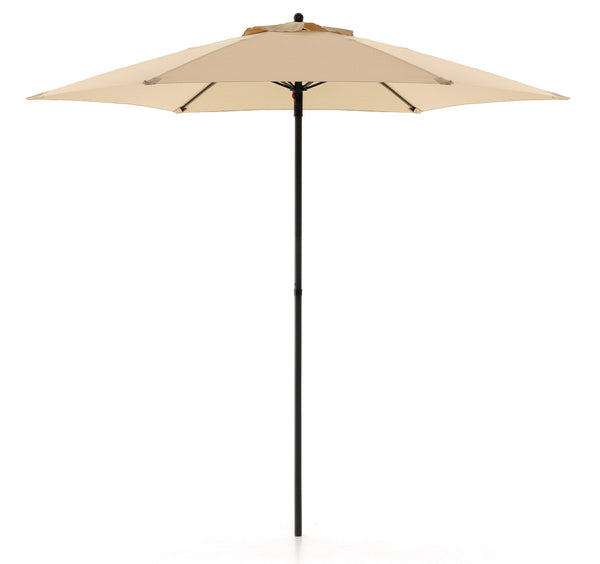 Parasol de Jardin Ø2,4 m Mât en Fer Ø32 mm Auvent Polyester Jardin Écru prezzo