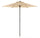 Parasol de Jardin Ø2,4 m Mât en Fer Ø32 mm Auvent Polyester Jardin Écru