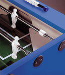 Calciobalilla in Mdf Blu con Aste Rientranti e Gambe Pieghevoli Garlando Foldy