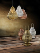 Lampada a Sospensione da Interno  E14 in Metallo Rame Antico