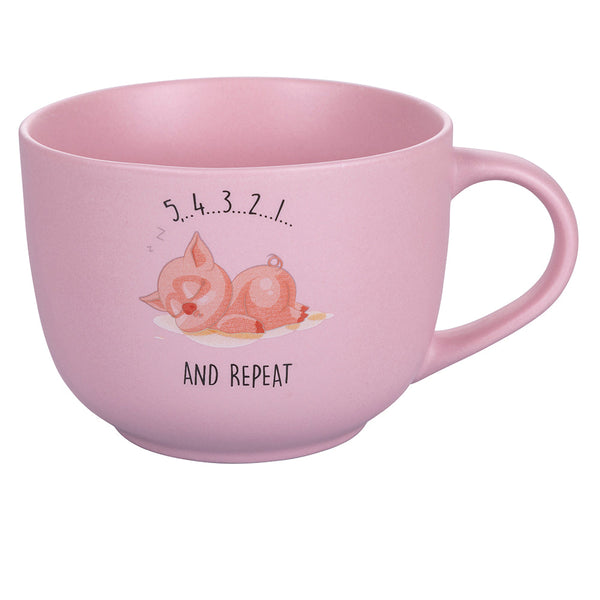 Tazza Ø11,5x9 cm in New Bone China VdE Tivoli 1996 Lazy "5-4-3-2-1 and repeat" online