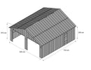 Casetta Box da Giardino in Lamiera di Acciaio 664x721x372 cm Verde