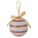 Set 14 Palle di Natale Ø7,5 cm in Polyfoam con Box Bianco e Oro
