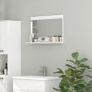 Specchio Bagno a Parete 60x12x40 cm con Mensola Bianco 