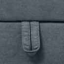 Divano 3 Posti Componibile Modulare con Pouf Poggiapiedi e Cuscini 213x156x88 cm Grigio Scuro  