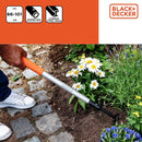 Rastrello da Giardino a 5 Denti Telescopico 66-10 cm in Acciaio al Carbonio Black & Decker