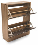 Scarpiera 2 Scomparti in MDF 63x24x80 cm Soriani Bicolore