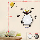 Sticker da Muro Bat con Lavagnetta e Bersaglio 140x130 cm Plastica
