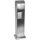 Posacenere a Colonna con Cestino 34,5x119,5x31 cm in Acciaio 14L per Interno Esterno