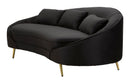 Divano 3 Posti Oslo con Cuscini Nero 185x84x68 cm in Eucalipto e Spugna e Poliestere e Metallo      